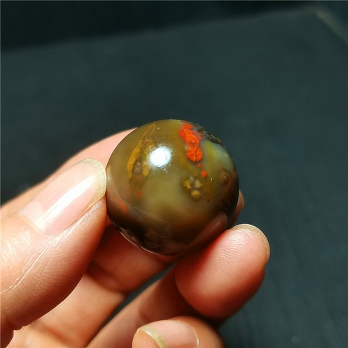 TOP 21.8G Natural Polished Silk Banded Lace Agate Crystal Ball Madagascar B468 - Picture 9 of 14