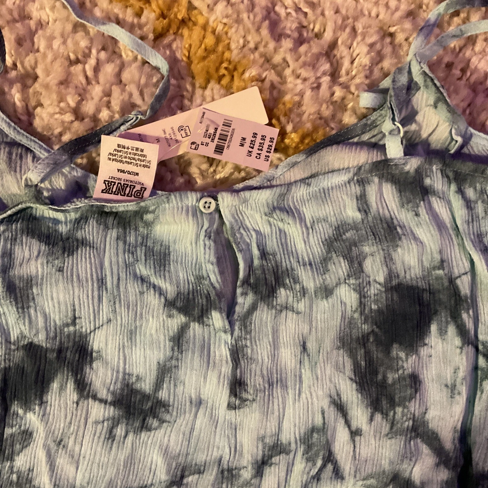 UNDERCOVER Abito slip tintura rosa Victoria Secret schiuma di mare taglia media