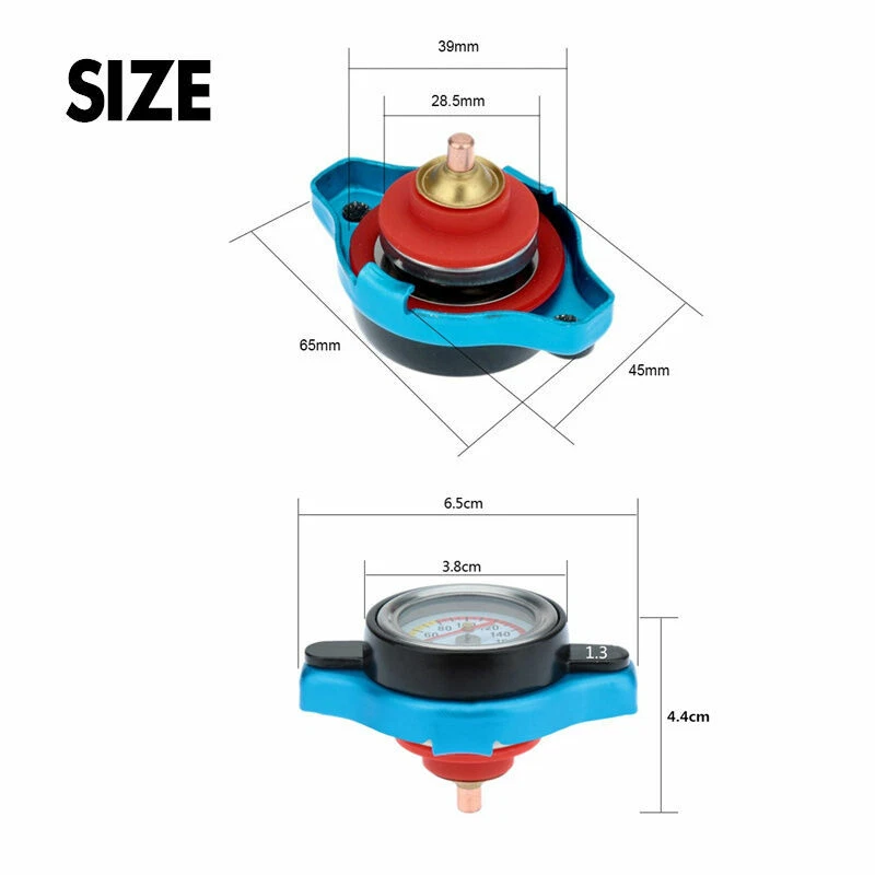 Clasificación de presión de la tapa del radiador termostático de 1,3 bar Foto 2 de 4