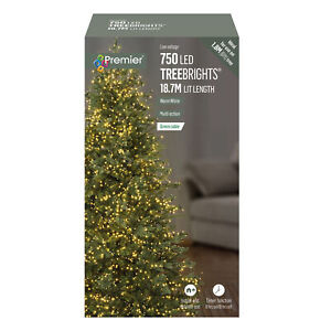 Premier 1000 Led Multi-acción treebrights Luces Árbol De Navidad Con Temporizador Blanco