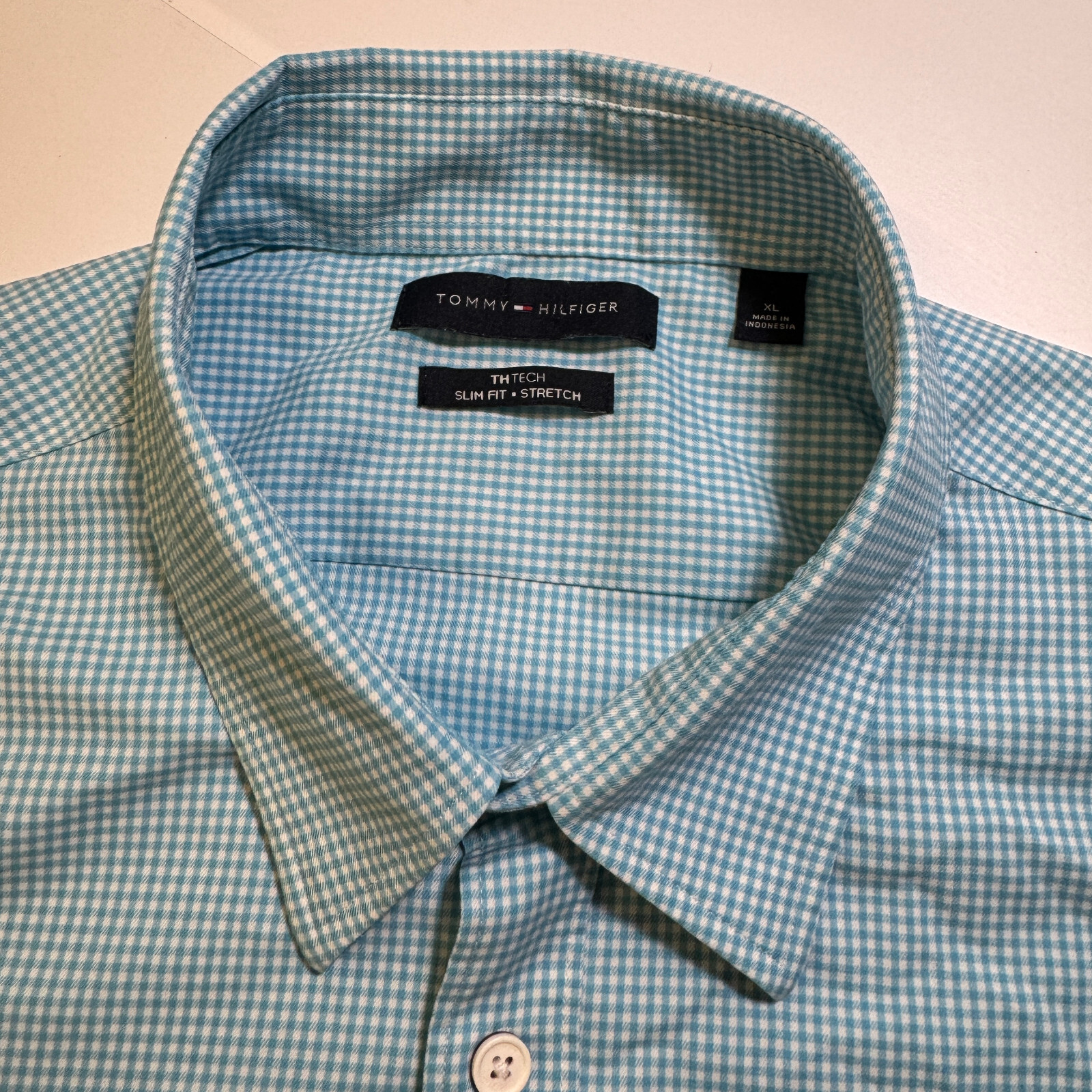 Tommy Hilfiger TH Tech Stretch Slim Fit Men's Size XL Check Long Sleeve Shirt thumbnail 4