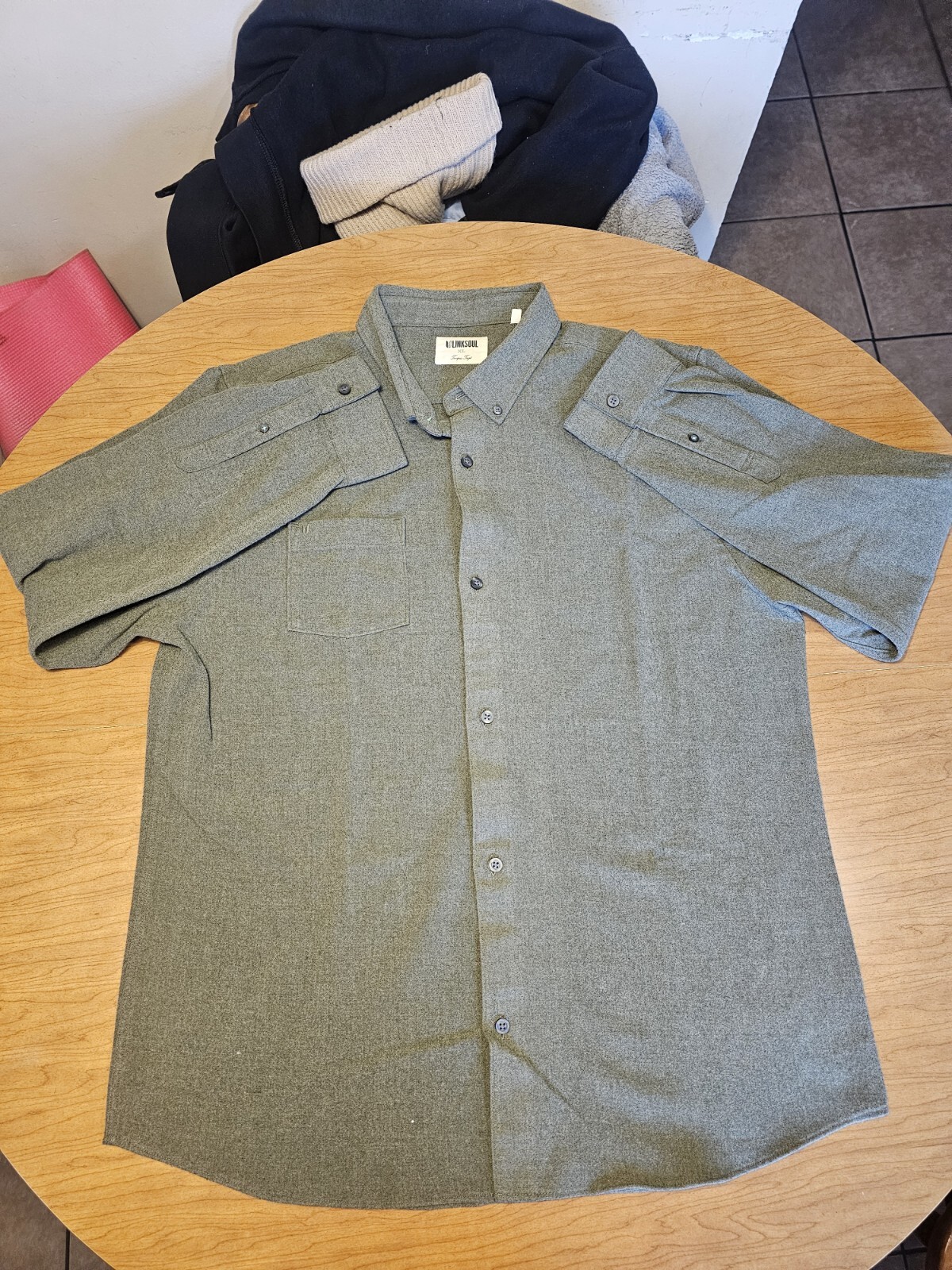 Linksoul Anchorage Flannel Shacket Button Down Me… - image 3