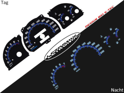 Cuentakilómetros De Plasma/EL (electroluminiscente) Letronix Para Opel Astra F Y Vectra A - Escala 20-240 Km/h