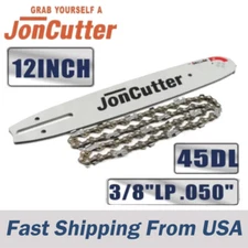 12inch" 3/8LP" .050 45DL Guide Bar & Saw Chain For JonCutter G2500 Chainsaws