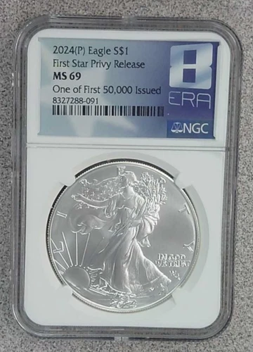 2024 (P) American Silver Eagle First Star Privy Release NGC MS69 (091)
