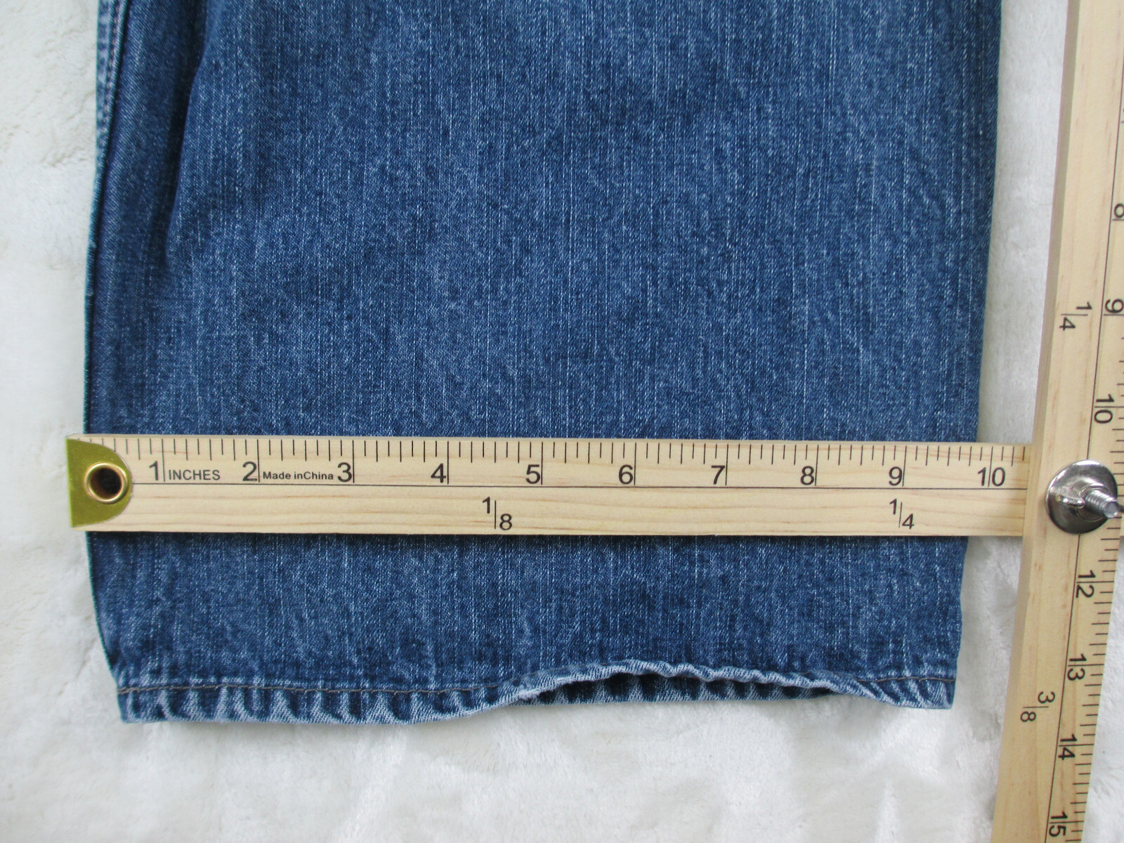 VINTAGE Tommy Hilfiger Pants Mens 32 Blue Denim Jeans 00s Casual 32X32 thumbnail 13
