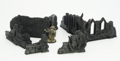 DnD Fanatsy Sci FI Tabletop Gelände 3D Druck -  Infected Ruins Ruin Scatter Set