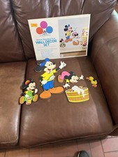vintage walt disney mickey mouse wall decor 1975 nursery bath time dolly toy
