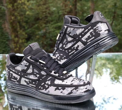 Nike Lunar Force 1 Digi Camo Black Men's Size 14 Reflective Nike Lunar Force 1 Digi Camo Black Men's Size 14 Reflective
