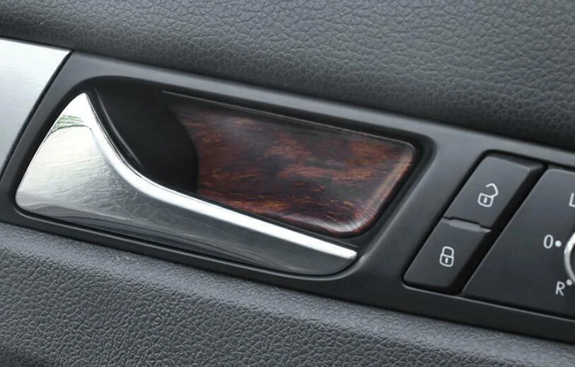 适合大众帕萨特 B7 2011 - 2015 钢木纹内门碗贴纸盖 — 第 4/4 张图片