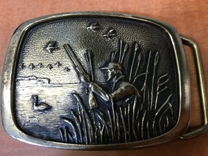 duck hunting belt buckle