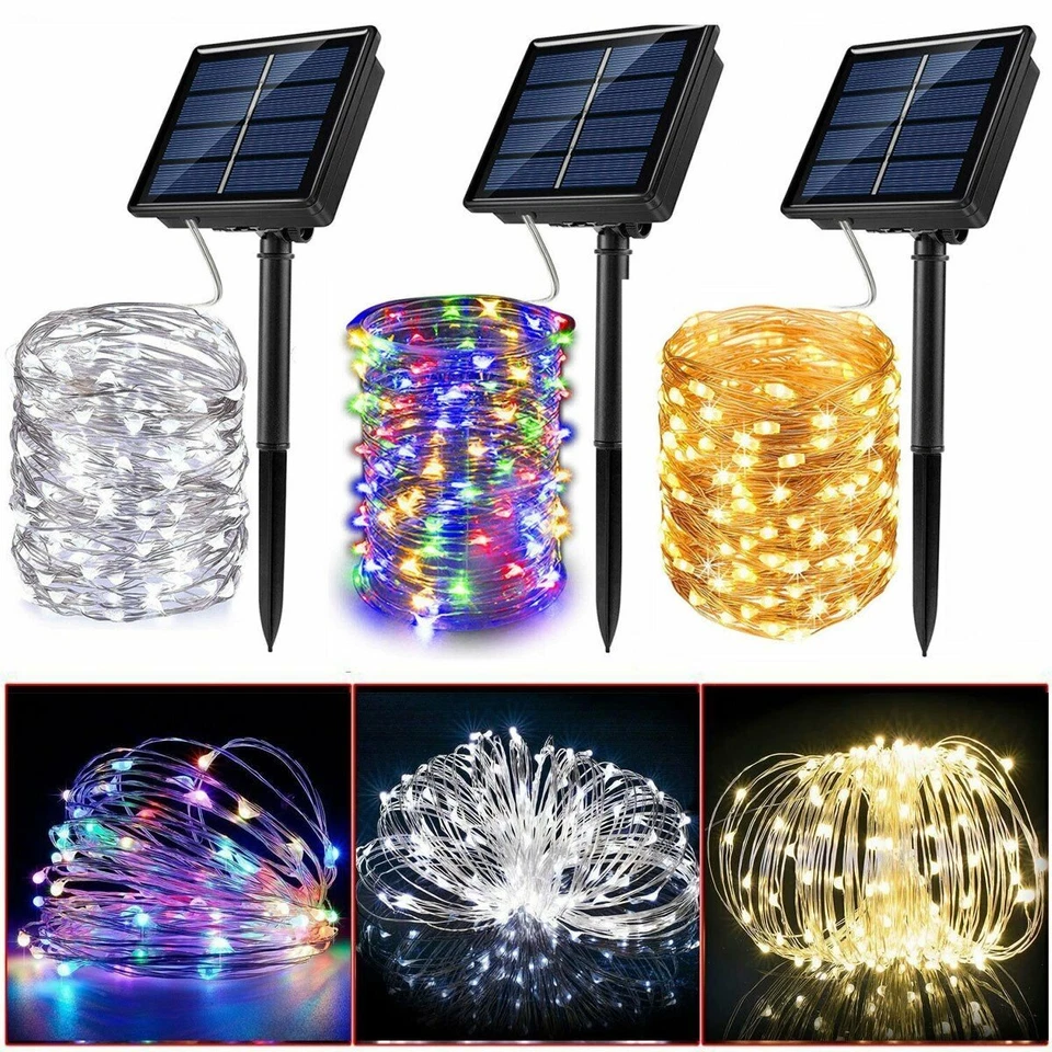 100-300 LED Solar Power String Fairy Lights Garden Outdoor Party Christmas Lamp - Image 3 of 4