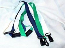LOT OF 3 LANYARDS Plastic Hook Breakaway Feature Navy Green ivory