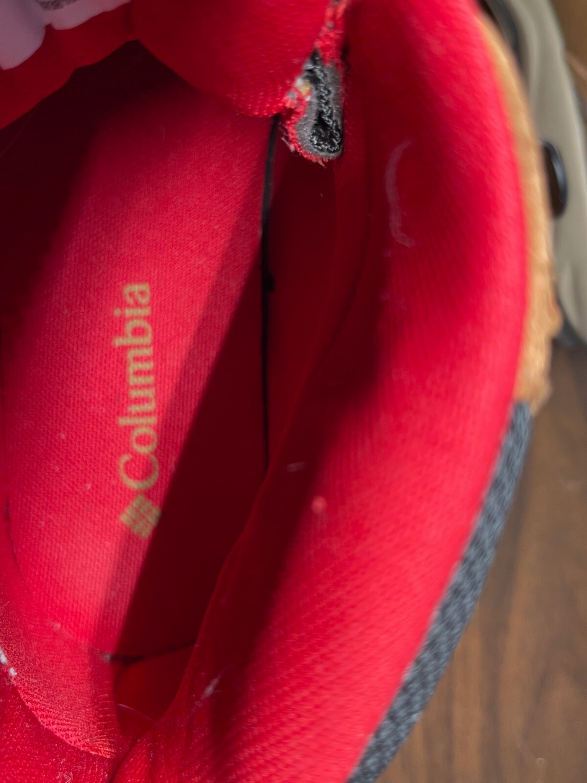 Men's Size 9 Columbia Tan Suede Hiking Boots Red Laces eBay