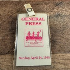 New Jersey Waterfront Marathon 1988 US Men's Olympic Trials Press Pass