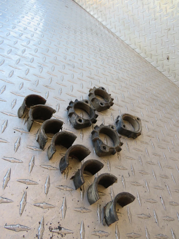 1983 83 KAWASAKI KZ550A KZ 550A 550 EXHAUST MUFFLER HEADER MOUNT COLLARS CLAMPS - Image 3 of 4