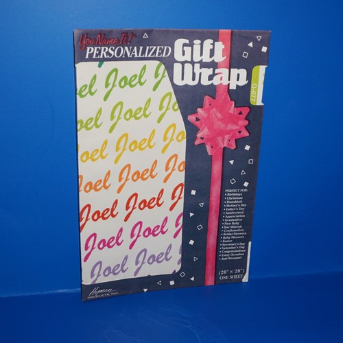 Gift Wrap Personalized You Name It Choose Name 1 Sheet NOS Wrapping Paper 20x28 - Picture 55 of 109