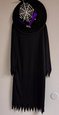 Witch Dress Black with hat Halloween Costume girl L wm S to M check measurements