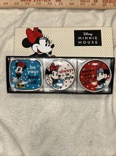 Three-piece Mickey And Minnie Trinket Tray Dish Set NEW SEALED