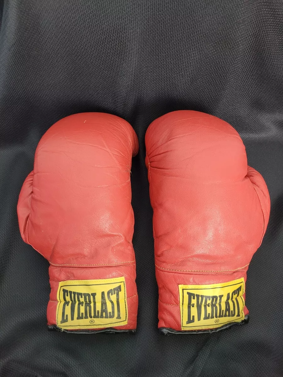 Vintage Everlast 14oz Laceless Competition Boxing Gloves Red Excelent  Condition