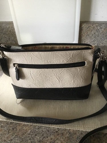 STONE MOUNTAIN LEDER-SCHWARZ 4-WEGE WANDELBARE HANDTASCHE - Bild 5 von 7