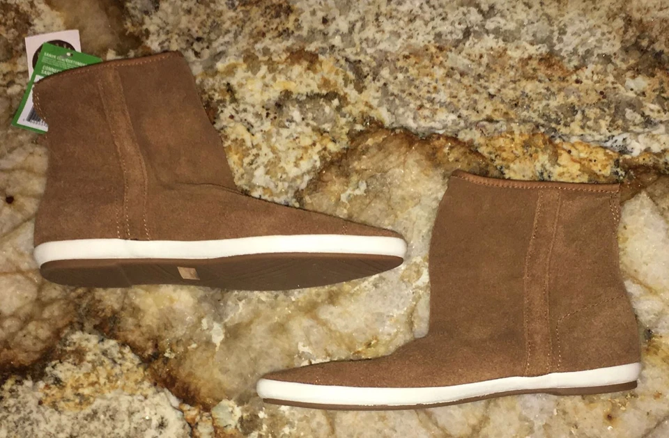 Botas al tobillo SANUK Kat Sphynx Luxe de gamuza tabaco punta en punta holgadas NUEVAS para mujer 7 Foto 4 de 4