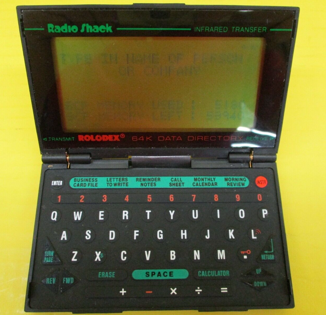 Vintage Radio Shack 64k Pocket Data Directory EC-339 …TESTED