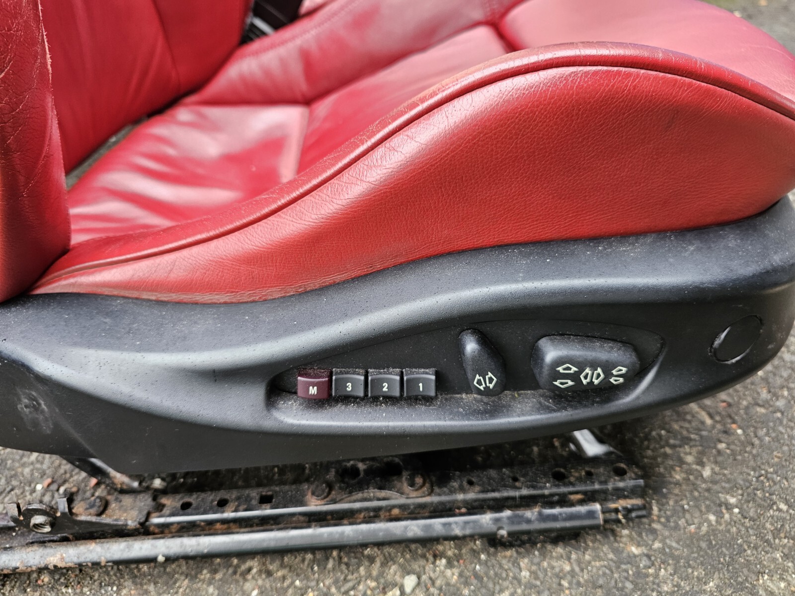 BMW Z4 Red Leather Sports Seats E85 E86 eBay