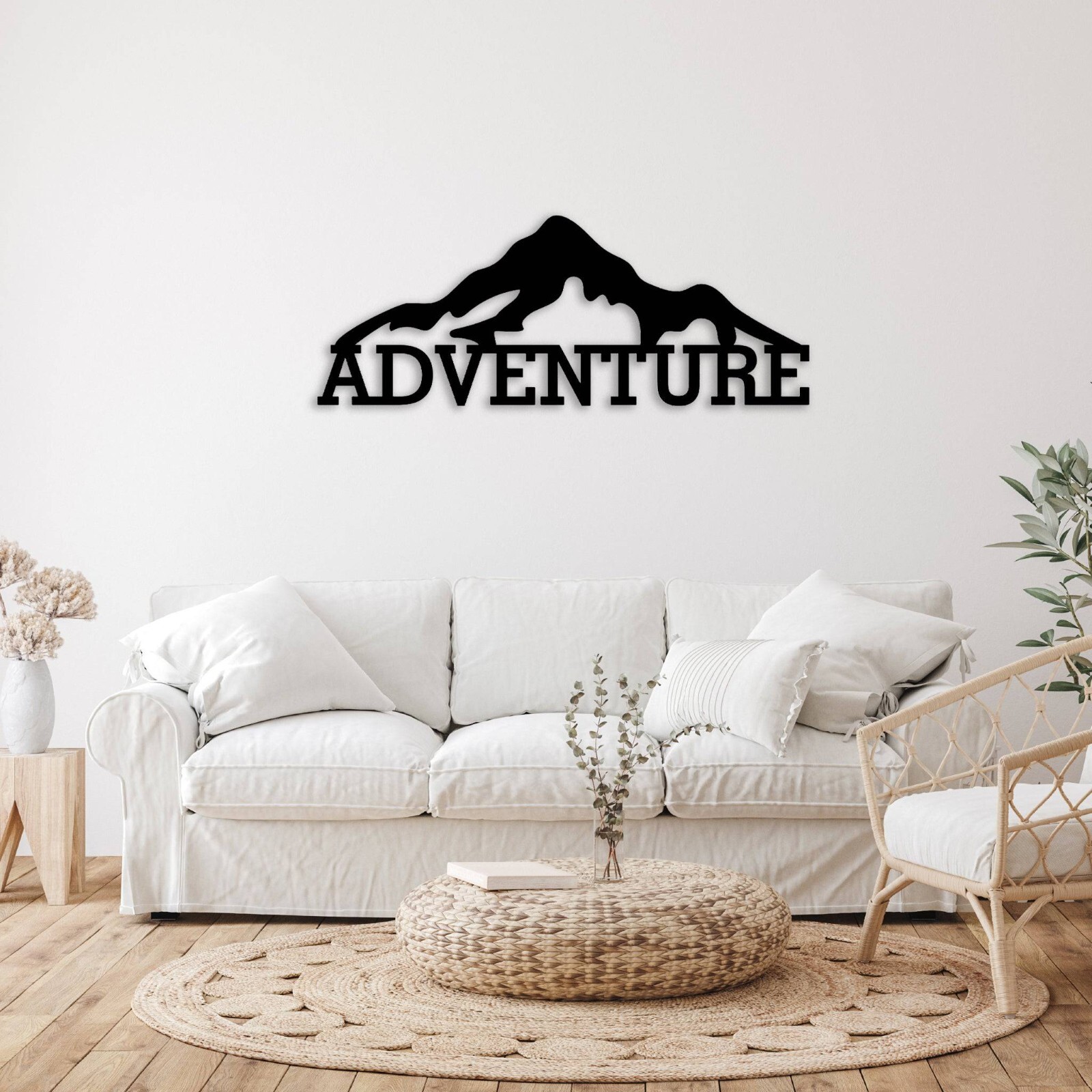 3D Metal Acrylic Wall Art USA Mountain Adventure Silhouette Home Decor