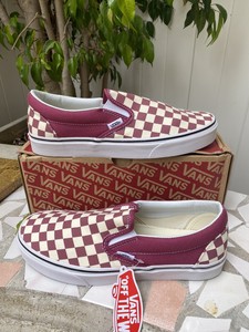 dry rose checkered vans