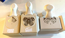 3 Matching Martha Stewart craft paper punches Butterflies and border
