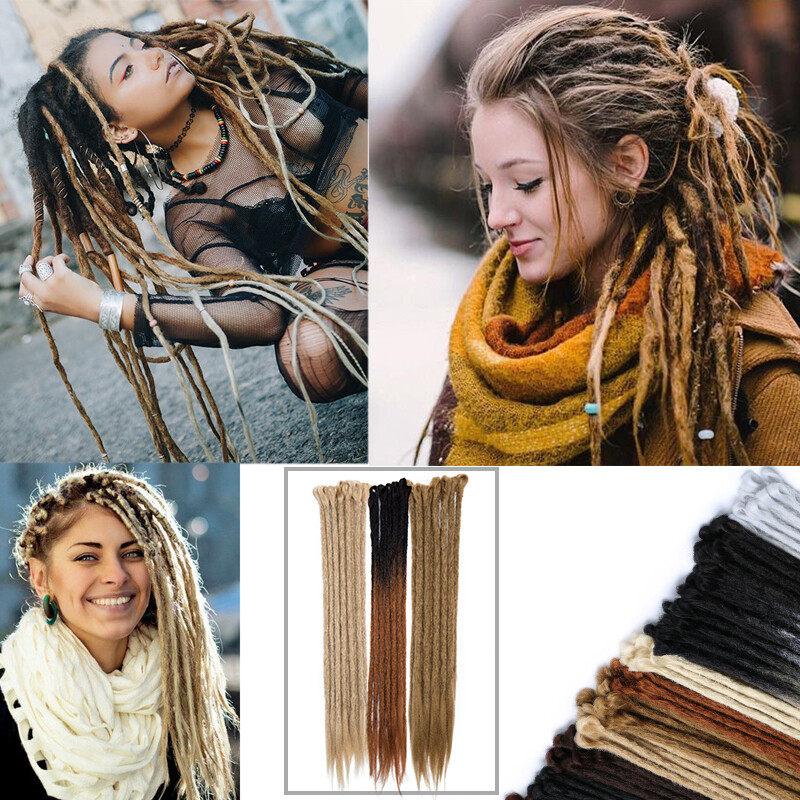 Remy Thick Dreadlocks Dreads Braids Braiding Extension Dread Lock Crochet Ombre eBay