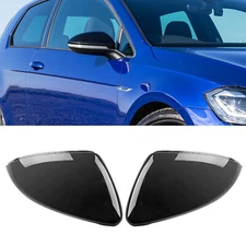 For 2013-2017 Golf 7 Mk7 7.5 Gtd R L E-Golf Wing Mirror Cover Caps Gloss Black
