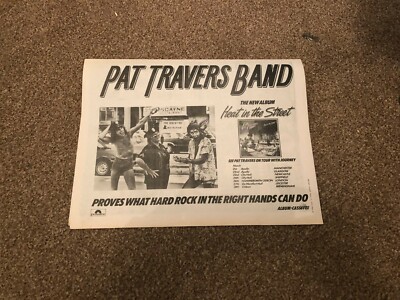 MEL04 ALBUM/EINZELWERBUNG 15X12 PAT TRAVERS BAND: HITZE AUF DER STRASSE