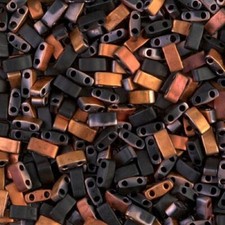 HTL-4562, SUNSET MATTE, 5g, Miyuki Half Tila, 2 hole, 5x2.3x1.9mm, ht100