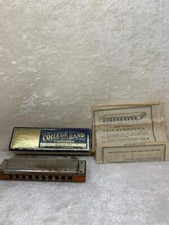 College Band 20 Reeds Brass Plates Harmonica Czechoslovakia Original Box A440
