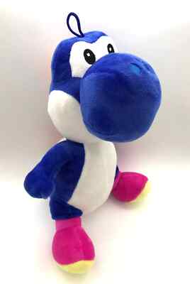 Yoshi Super Mario stofftier blau neu 30cm Nintendo