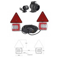 LED RüCkleuchten Set AnhäNger RüCkleuchte + Fahrzeug Adapter 12V 13 Auf 7-Polig