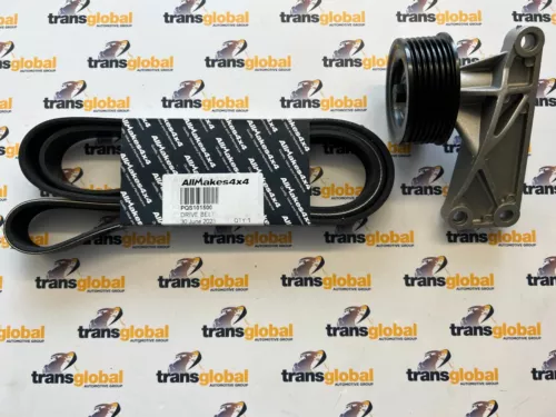 Drive Fan Idler Pulley & Belt for Land Rover Defender TD5 with Air Con