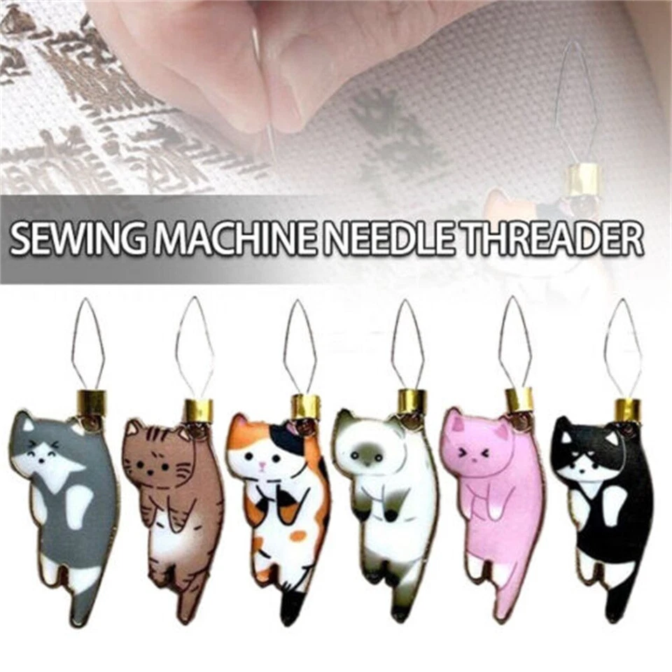 Cat Needle Threader Cat Needle Threaders with Magnetic Needle Minder DIY