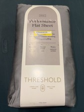Full 400 Thread Count Performance Flat Sheet Classic Gray - Threshold: Cotton