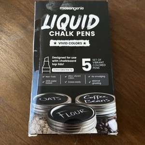 Liquid Chalk Pens - Mason Genie - 5 pens,  0.7 mm extra fine tip