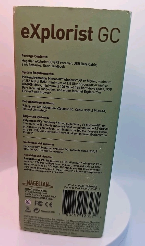 Magellan eXplorist GC Receiver GeocaChing GPS (CX0100SCXNA) Tested & Working - Image 4 of 4