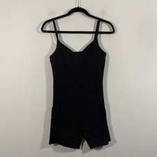 Outdoor Voices Women Black V-neck Zoom Bodysuit Romper Size M
