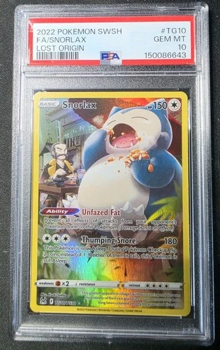Pokemon - Snorlax Trainer Gallery - Lost Origin -  #TG10 - PSA 10