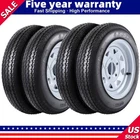 ✅Set of 4 Trailer Tires Rim 12" 4.80-12 4.80x12 5 Lug on 4.5" Load Range C 6PR