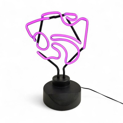 Kansas State Wildcats Powercat Neon Desk Lamp Purple K-State NCAA Fan Cave Light