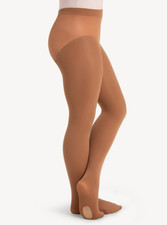 NEW Capezio Child Ultra Soft Convertible Tights in Dark Suntan Style 1916X