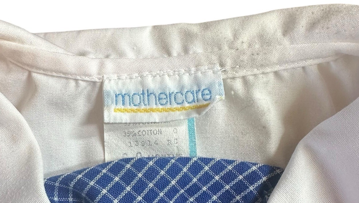 Vtg 80s USA Sailor Suit Infant Baby Boys Red White Blue 6-9 M Romper Mothercare