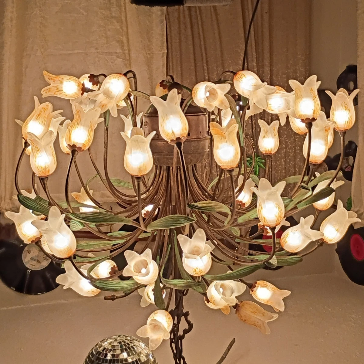 amber glass chandelier products for sale | eBay